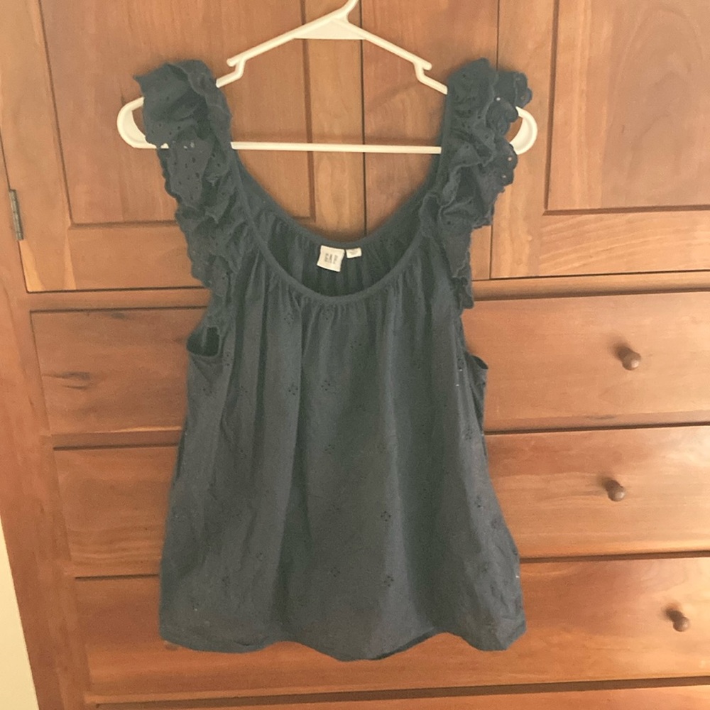 GAP Navy Ruffle Tank Top - Picture 4 of 13